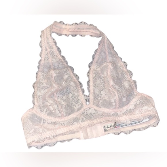 Free People Intimately Free soft pink lace bralette! Size XS NWOT - Picture 2 of 9